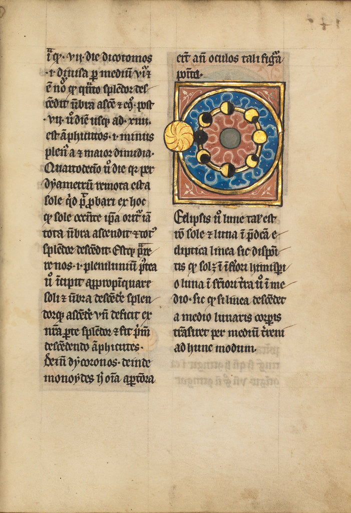 Detail of Diagram with the Sun and the Phases of the Moon by Anonymous