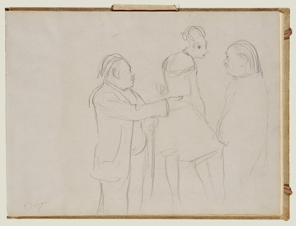 Detail of Sketches of a Ballet Master by Edgar Degas