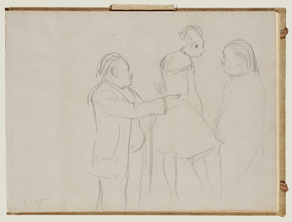 Detail of Sketches of a Ballet Master by Edgar Degas