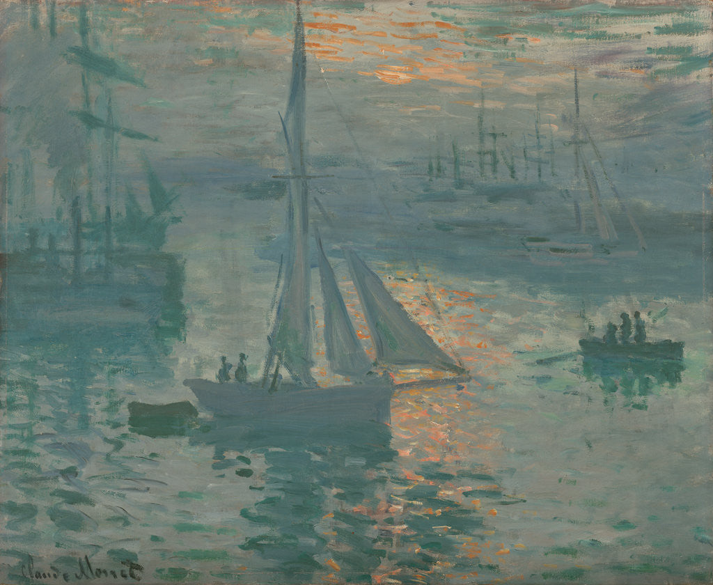 Detail of Sunrise (Marine) by Claude Monet