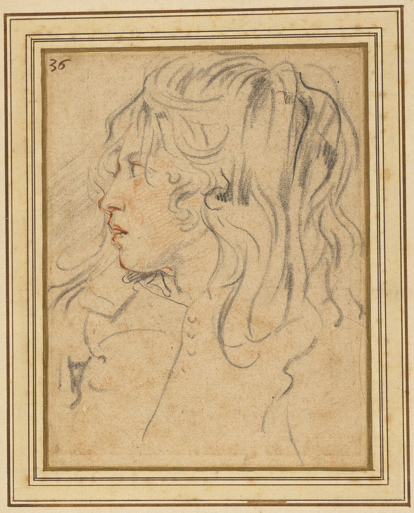 Detail of Head of a Young Boy by Jan Cossiers