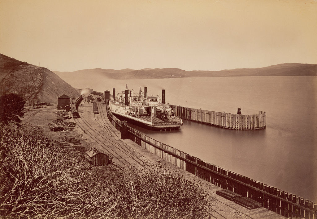 Detail of The Ferryboat Solano by Carleton Watkins