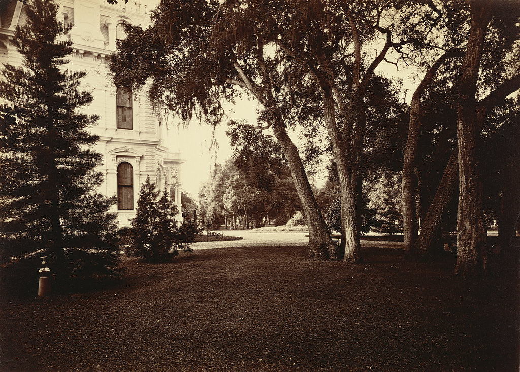Detail of Thurlow Lodge - Lawn and House by Carleton Watkins