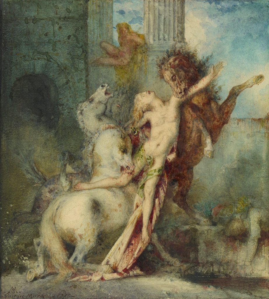 Detail of Diomedes Devoured by Horses by Gustave Moreau
