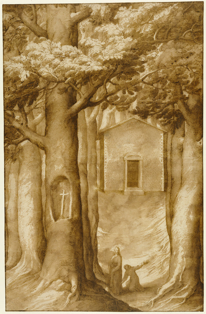 Detail of La Verna: The Chapel of the Blessed Giovanni della Verna by Jacopo Ligozzi