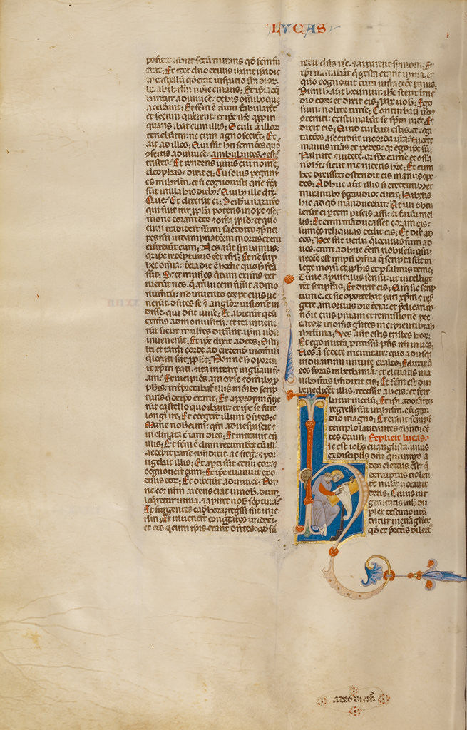 Detail of Initial H: Saint Jerome by Anonymous