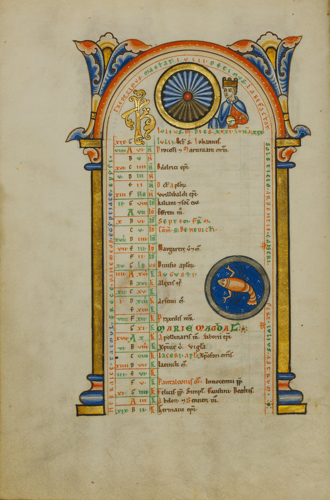 Detail of Julius Caesar, Zodiacal Sign of Cancer by Anonymous