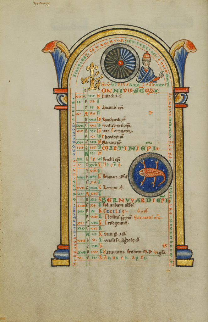 Detail of Jupiter (?), Zodiacal Sign of Scorpio by Anonymous