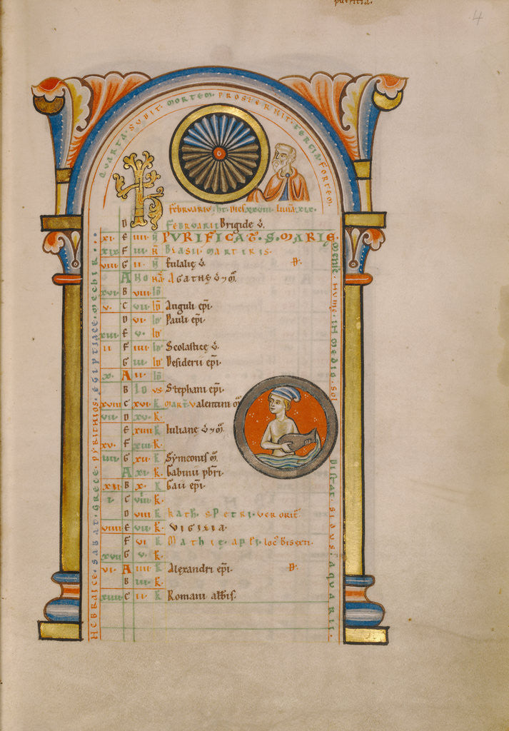 Detail of Numa Pompilius, Zodiacal Sign of Aquarius by Anonymous