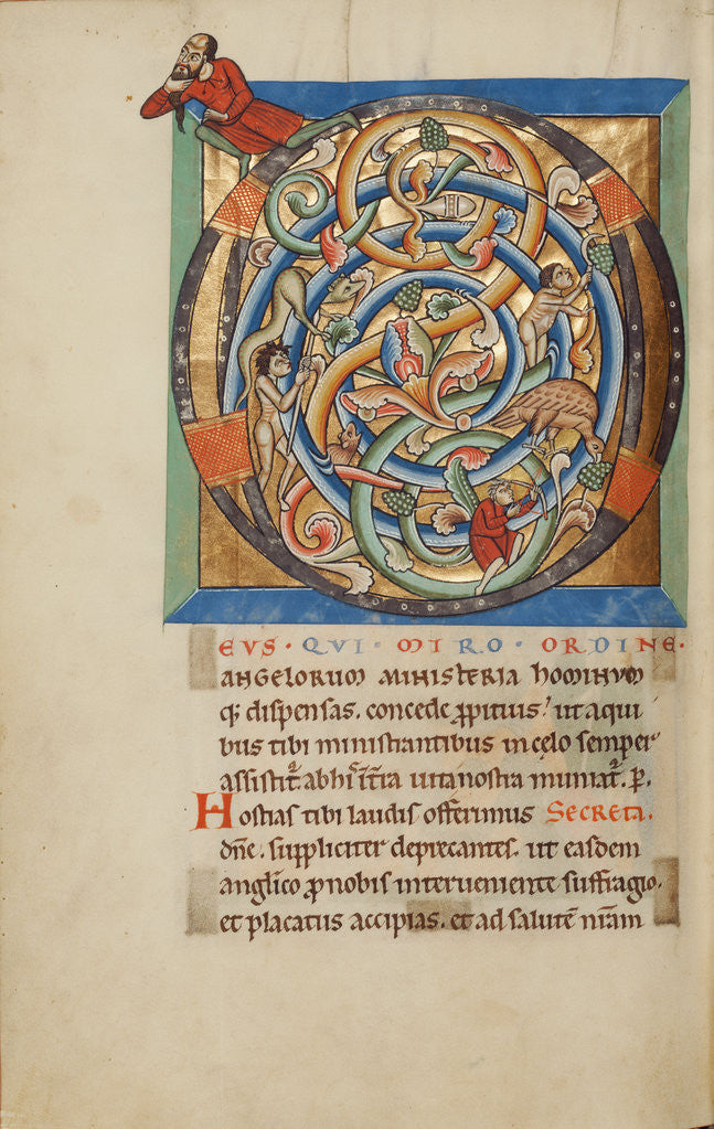 Detail of Inhabited Initial D by Anonymous
