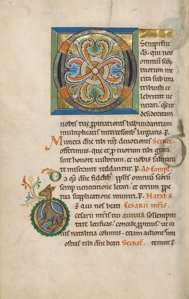 Detail of Decorated Initial O, Inhabited Initial D by Anonymous