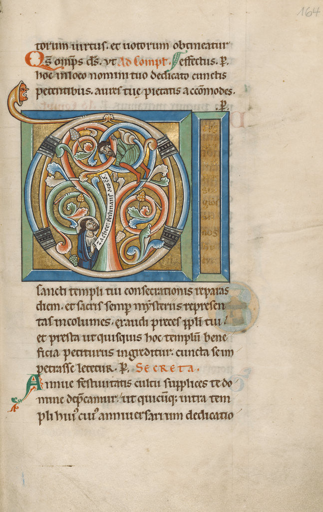 Detail of Initial D: Zacchaeus and Christ by Anonymous
