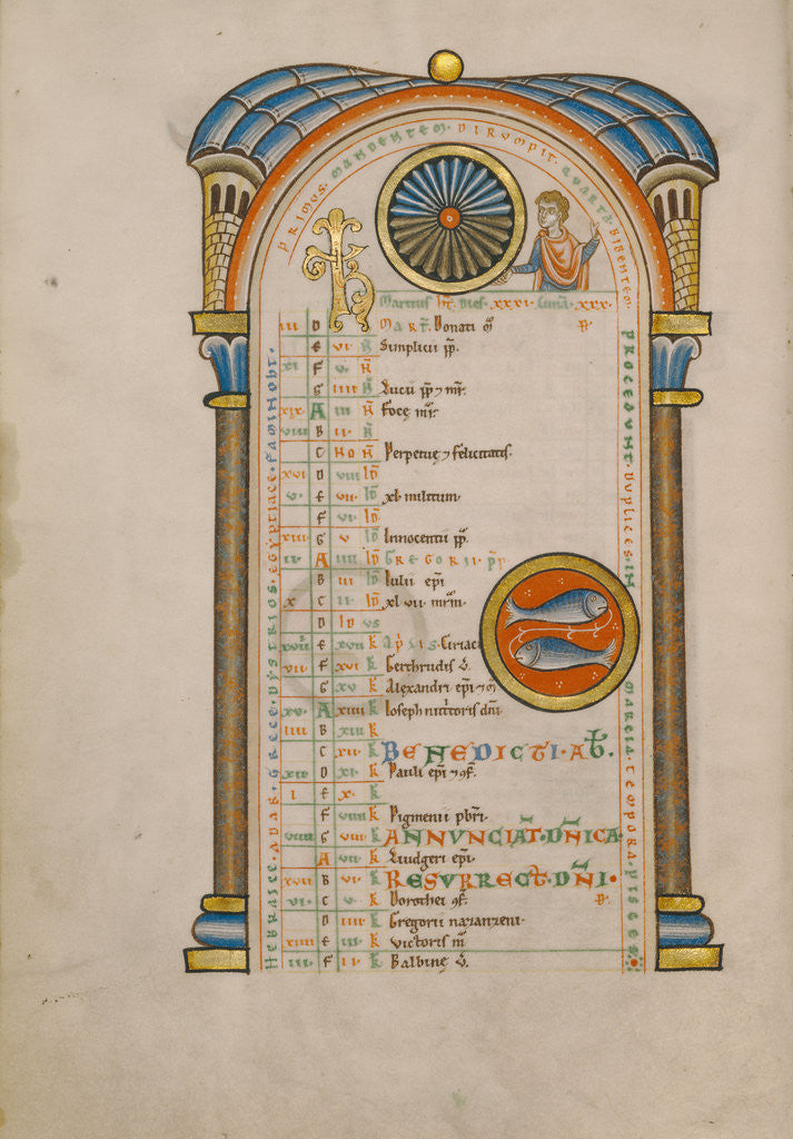 Detail of Mars (?), Zodiacal Sign of Pisces by Anonymous