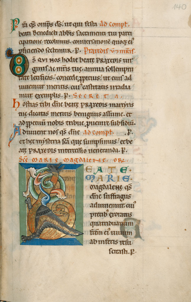 Detail of Decorated Initial B by Anonymous