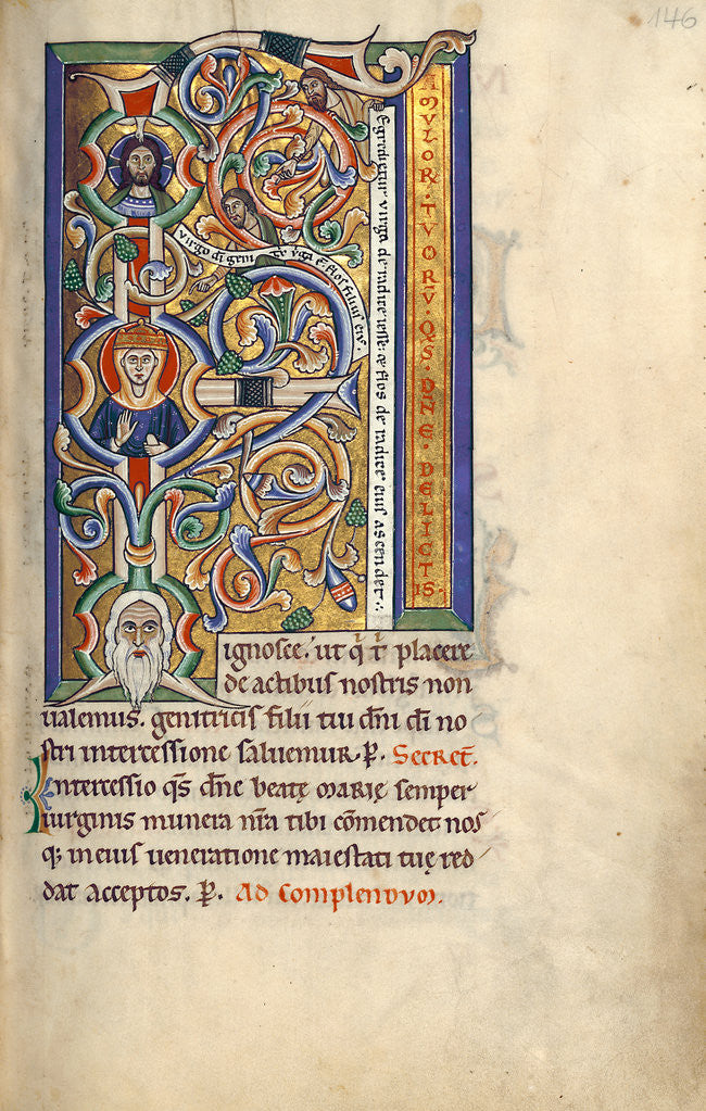 Detail of Initial F: The Tree of Jesse by Anonymous