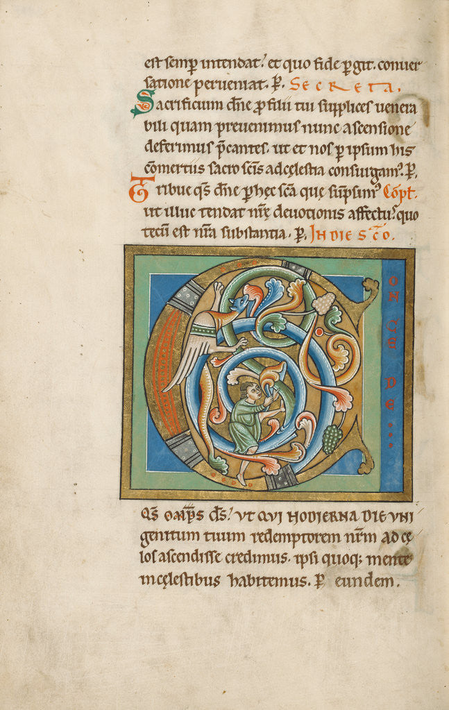 Detail of Inhabited Initial C by Anonymous