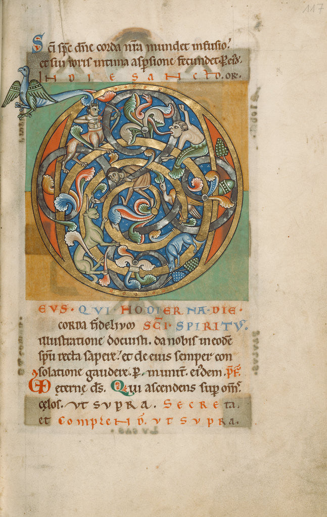 Detail of Inhabited Initial D by Anonymous