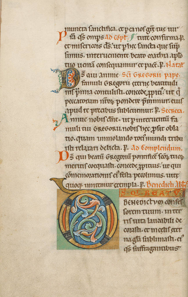 Detail of Decorated Initial D by Anonymous