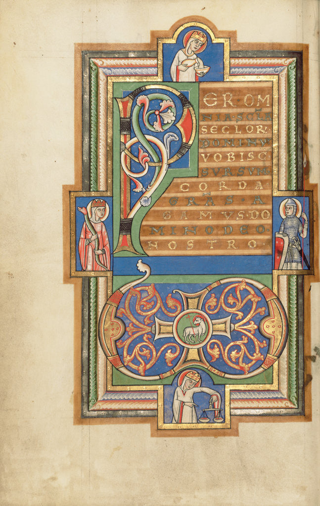 Detail of Decorated Text Page with a VD Monogram by Anonymous