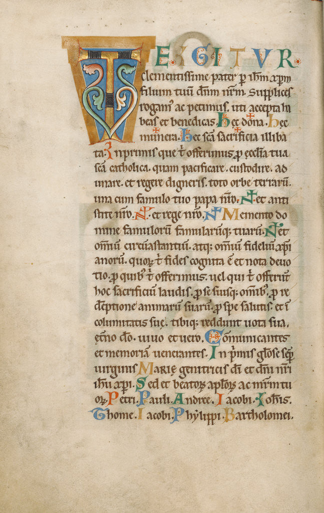 Detail of Decorated Initial T by Anonymous