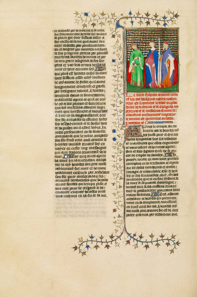 Detail of Tiberius, Messalina, and Caligula Reproach One Another in the Midst of Flames by Anonymous