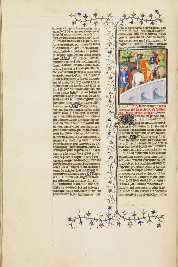 Detail of Xerxes, King of the Persians, Crosses a Bridge with His Army by Anonymous