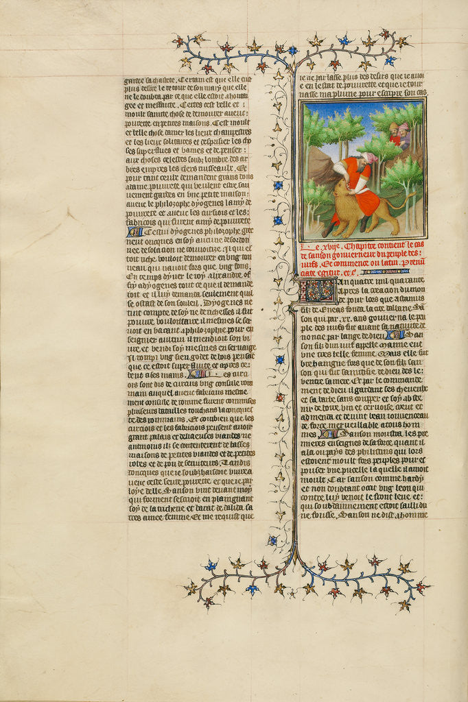 Detail of Samson and the Lion by Anonymous