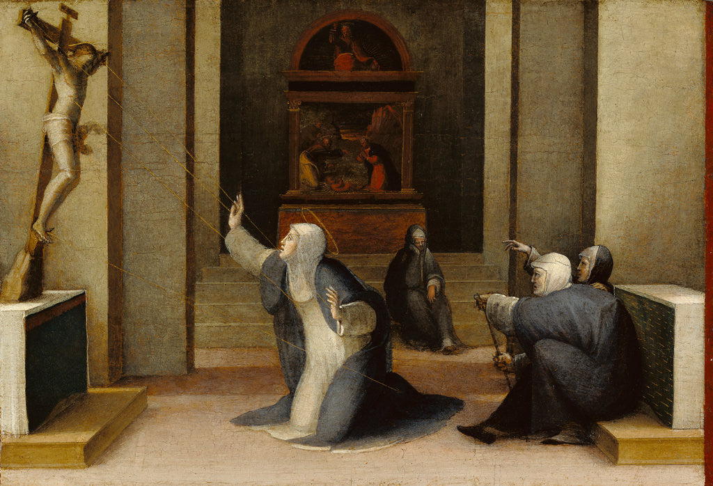 Detail of Saint Catherine of Siena Receiving the Stigmata by Domenico Beccafumi