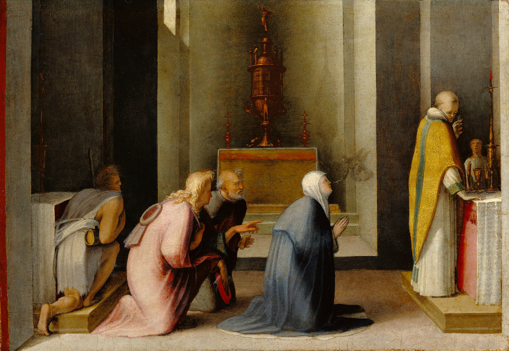 Detail of The Miraculous Communion of Saint Catherine of Siena by Domenico Beccafumi