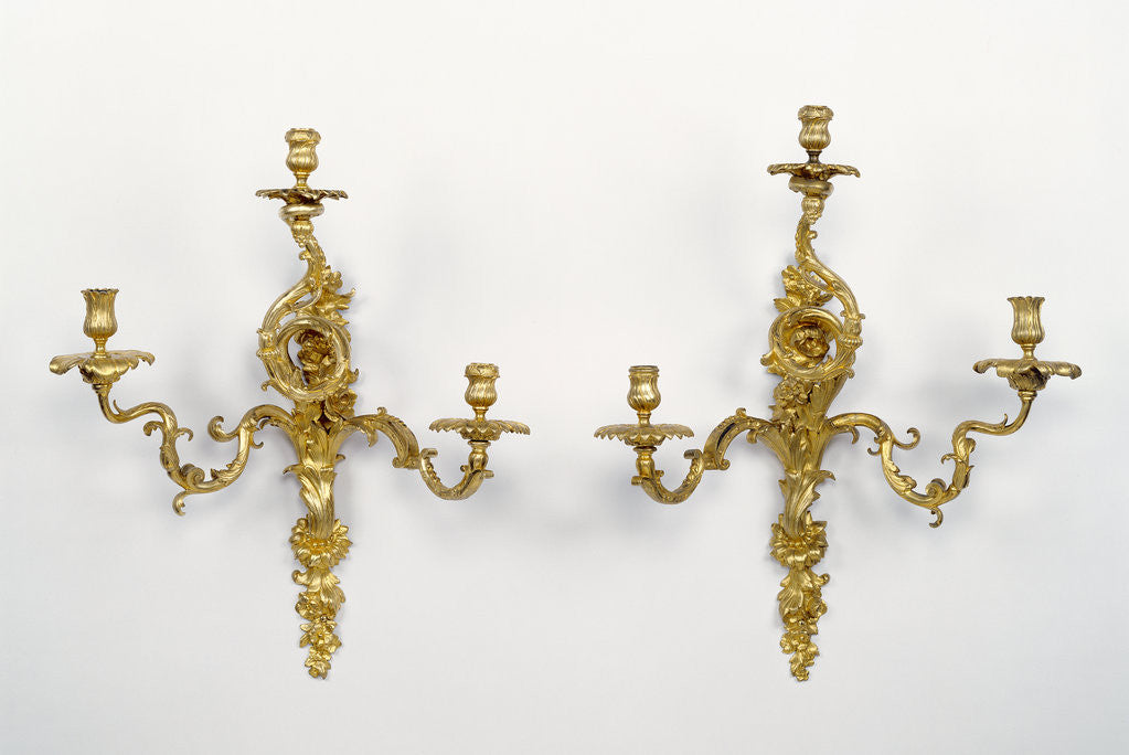 Detail of Pair of Wall Lights by André-Charles Boulle