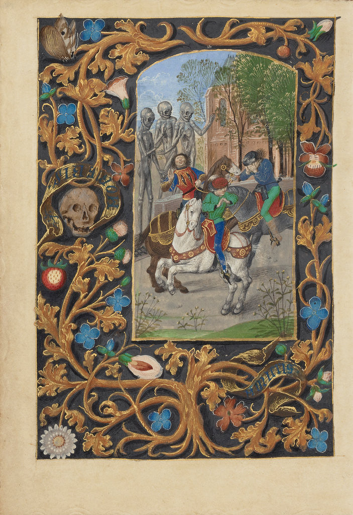 Detail of The Three Living and the Three Dead by Master of the Dresden Prayer Book