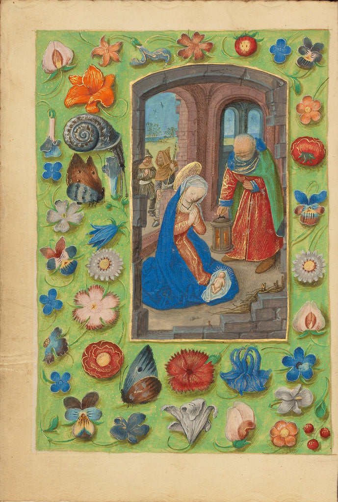 Detail of The Nativity by Master of the Dresden Prayer Book