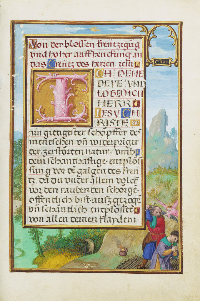 Detail of Border with the Sacrifice of Isaac by Simon Bening