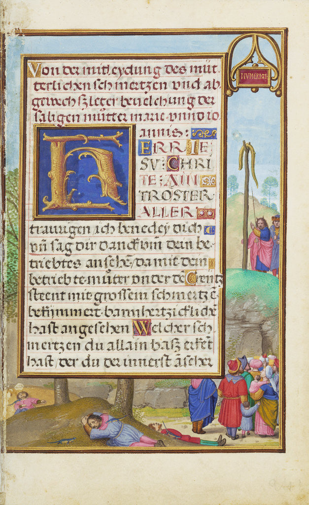 Detail of Border with Moses and the Brazen Serpent by Simon Bening