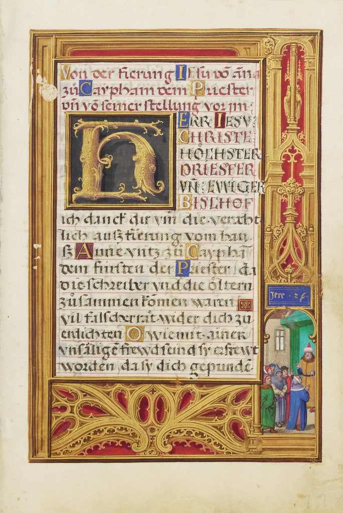 Detail of Border with Jeremiah before Johoiakim by Simon Bening