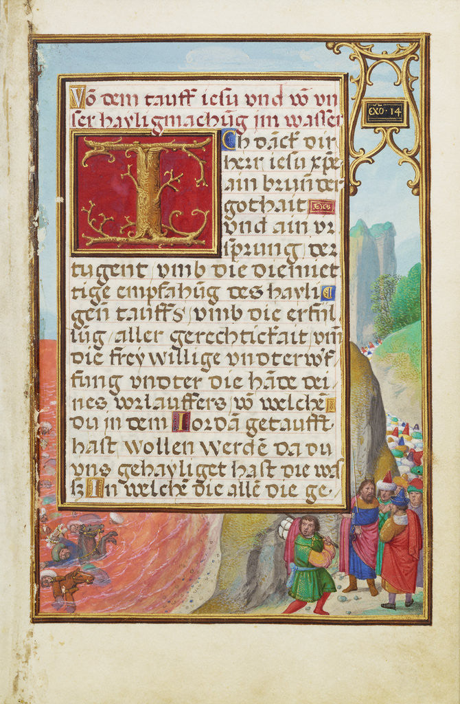 Detail of Border with the Crossing of the Red Sea by Simon Bening