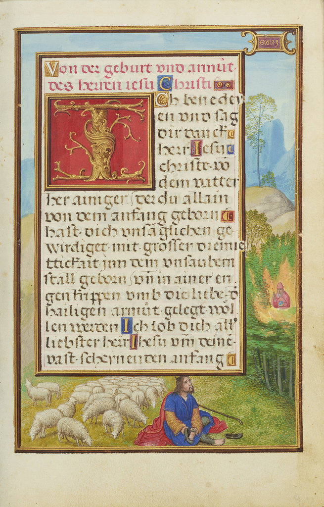 Detail of Border with Moses and the Burning Bush by Simon Bening