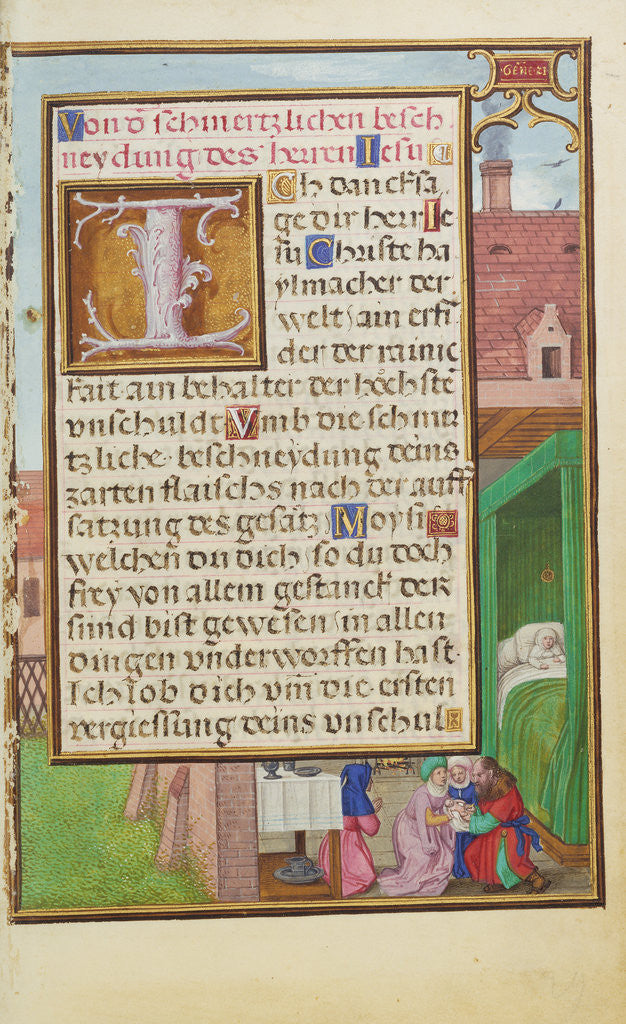 Detail of Border with the Circumcision of Isaac by Simon Bening
