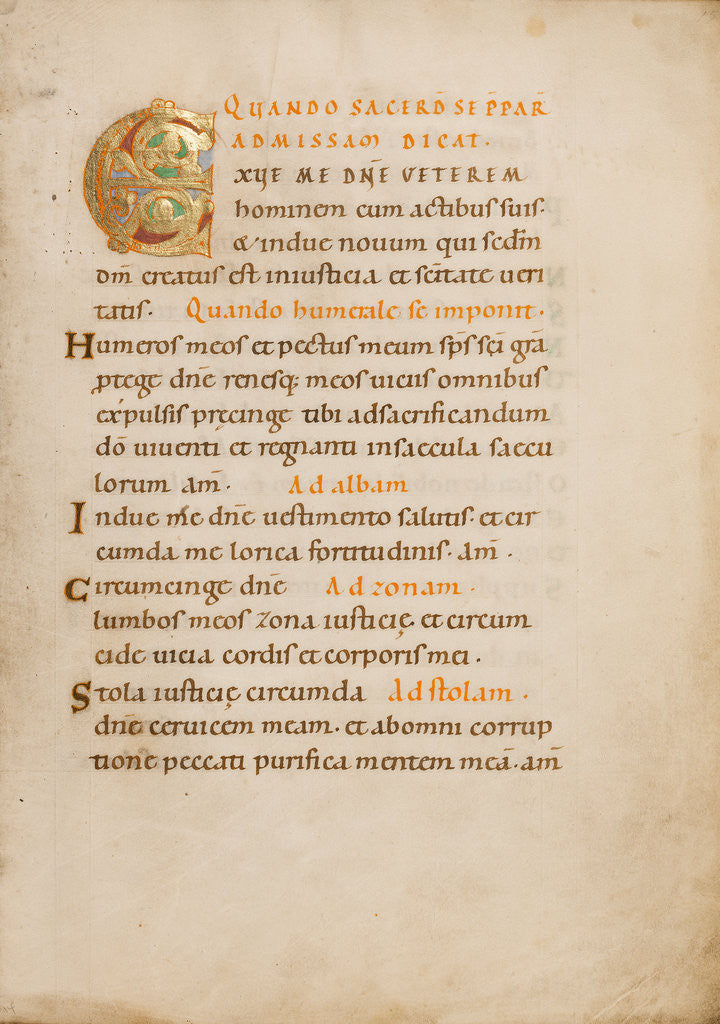 Detail of Decorated Initial E by Anonymous