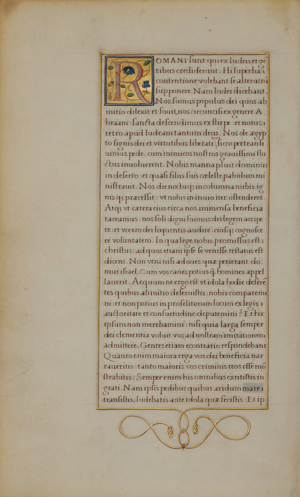 Detail of Decorated Initial R by Anonymous