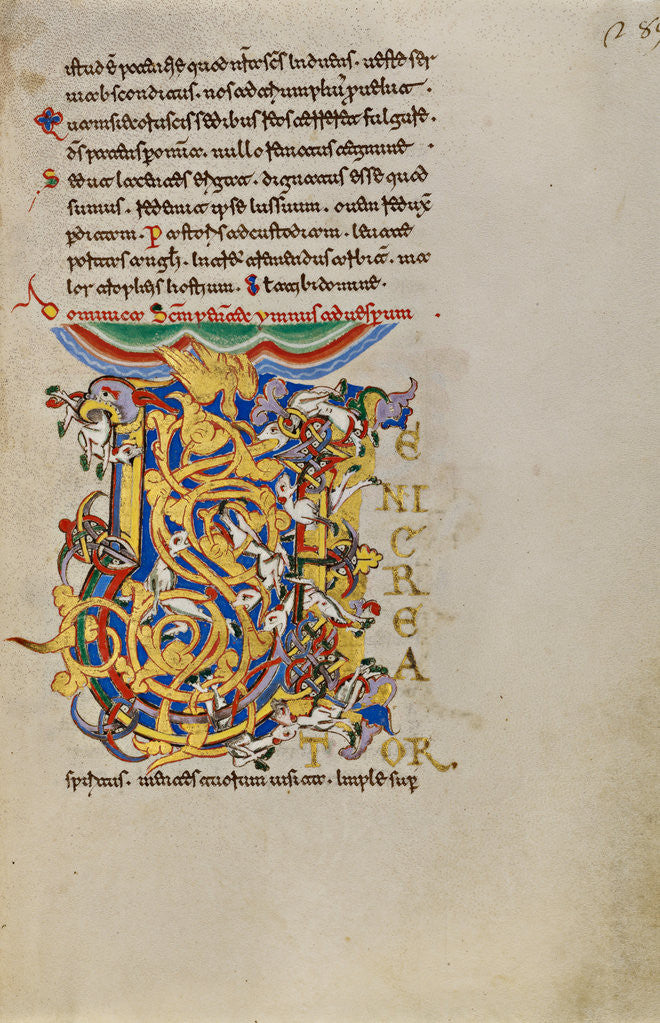 Detail of Initial V: The Descent of the Holy Spirit by Anonymous