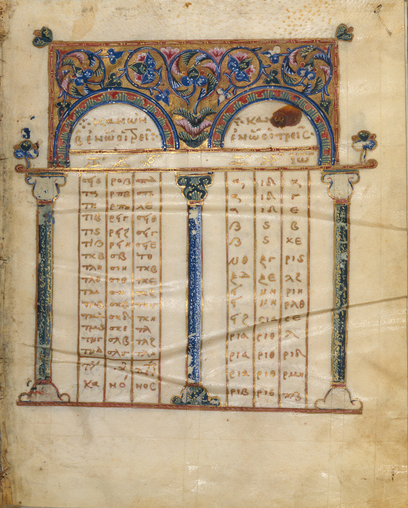 Detail of Canon Table Page by Anonymous