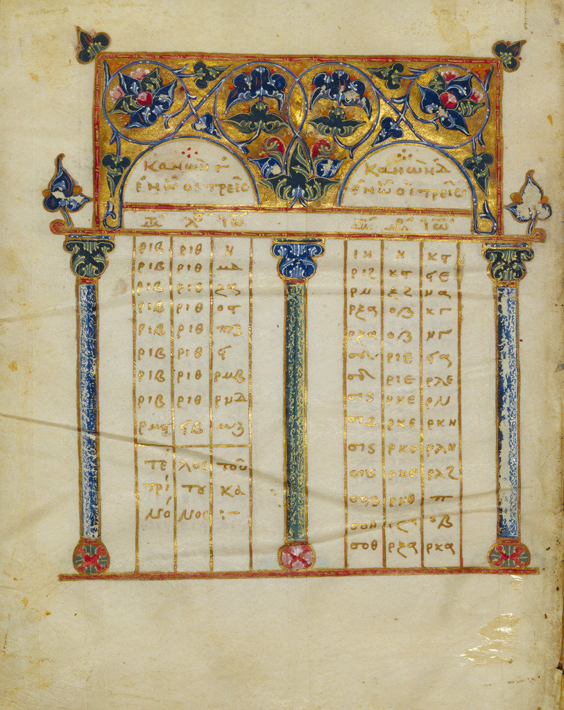 Detail of Canon Table Page by Anonymous