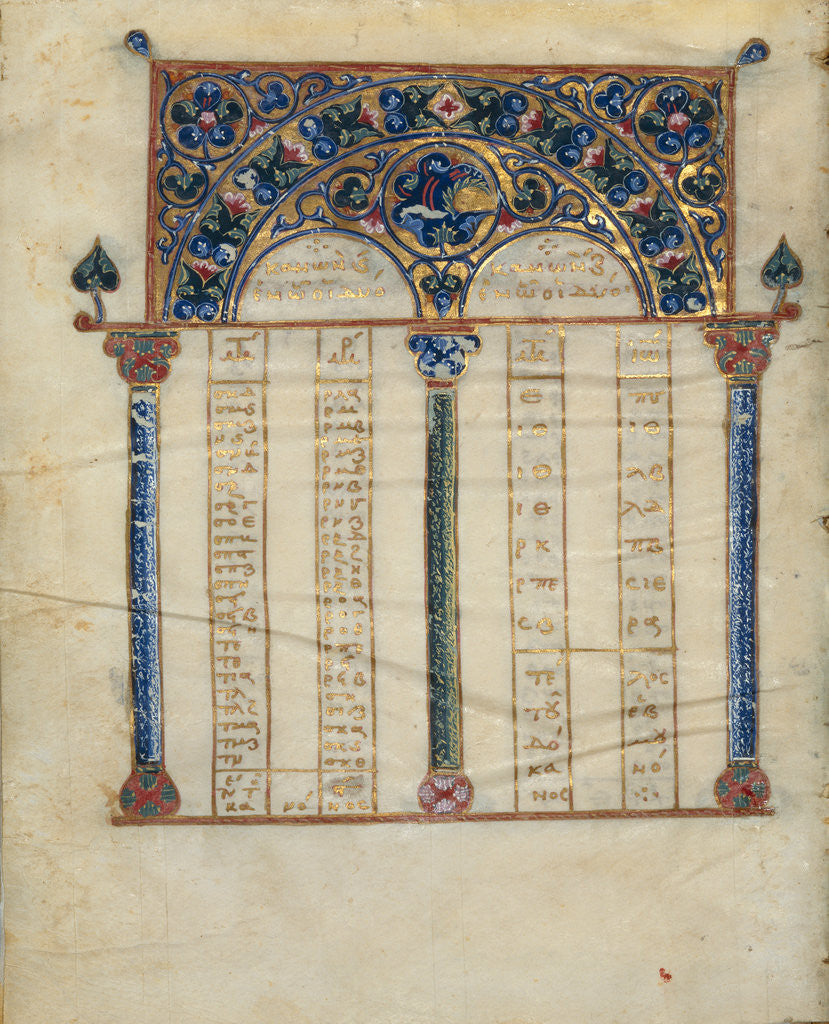 Detail of Canon Table Page by Anonymous