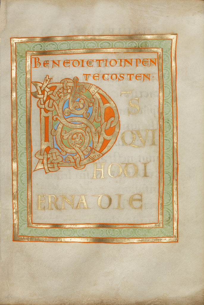 Detail of Decorated Incipit Page by Anonymous