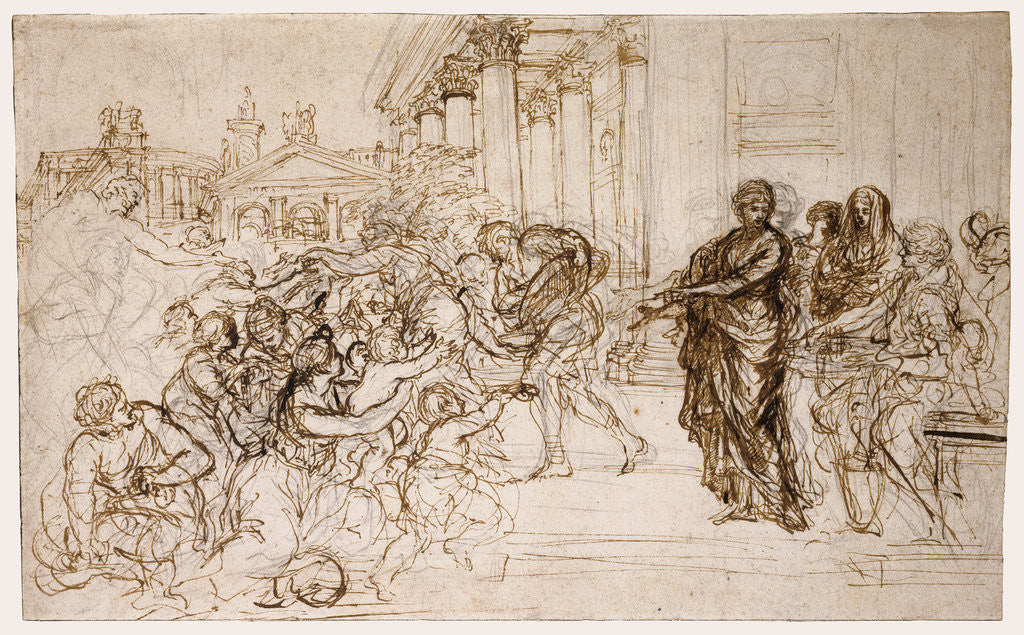 Detail of Saint Cecilia Giving Alms to the Poor by Pietro da Cortona
