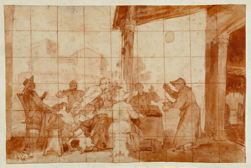 Detail of Wine Jest by Volterrano