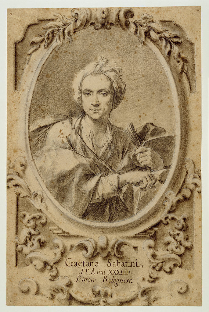 Detail of Self-Portrait by Gaetano Sabatini