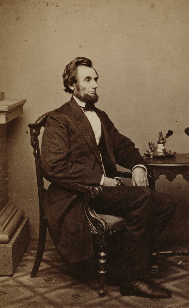 Detail of President Abraham Lincoln, Washington D.C. by Mathew B. Brady