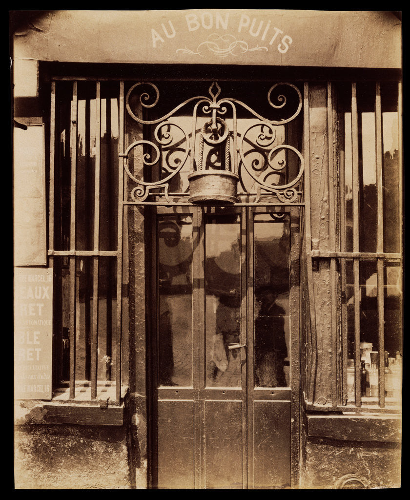 Detail of Au bon puits, rue Michel Le Conte, 36 (IIIe) by Eugène Atget